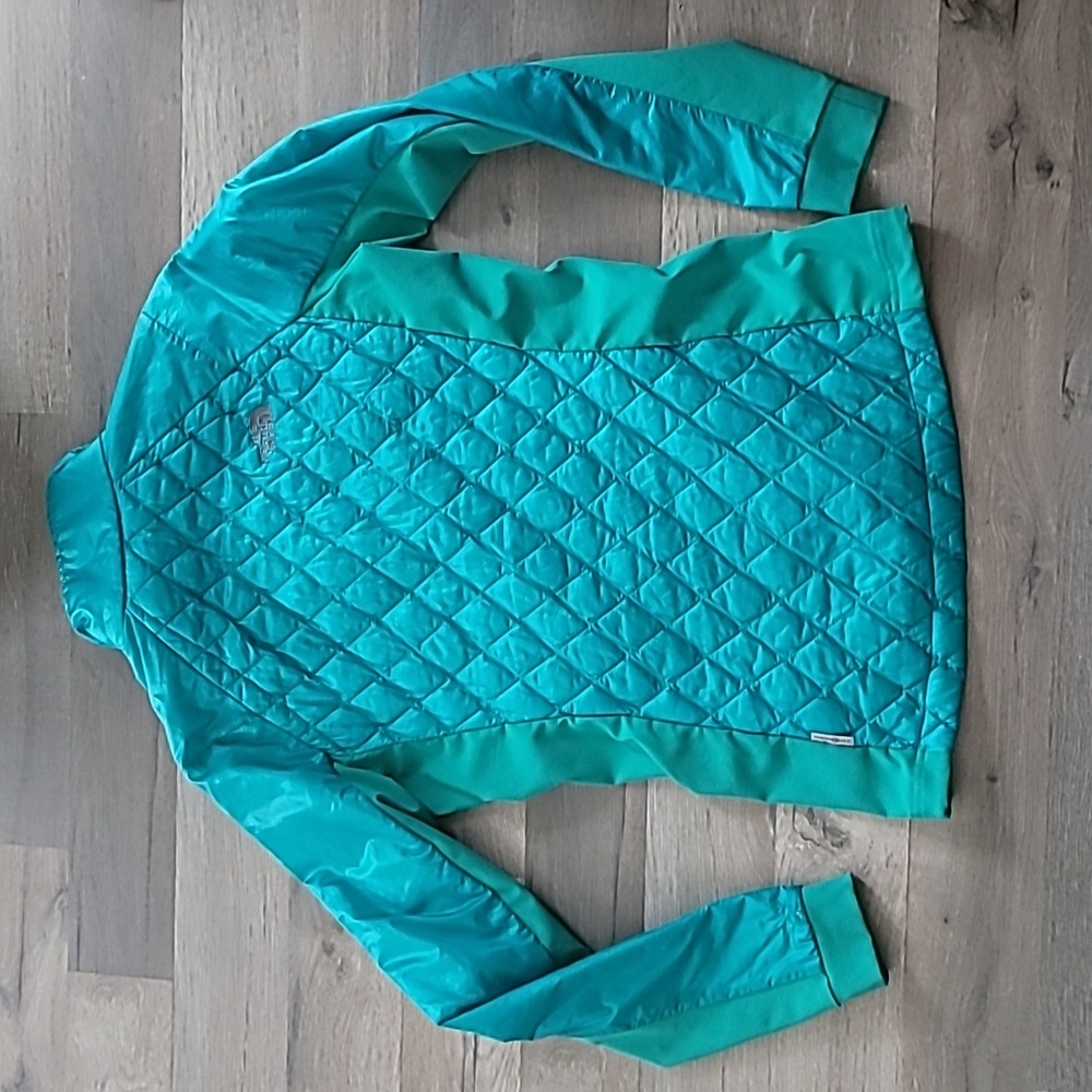 The North Face Thermoball Full Zip Lightweight Puff Jacket Teal Size Small - Picture 5 of 6